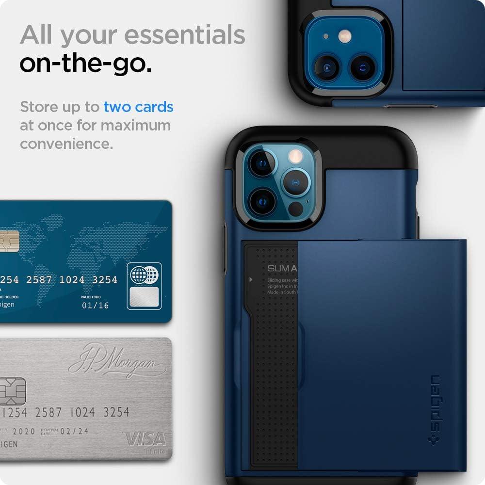 imageSpigen Slim Armor CS iPhone 6 Case with Slim Dual Layer Wallet Design and Card Slot Holder for iPhone 6S iPhone 6 CS Shimmery WhiteNavy Blue