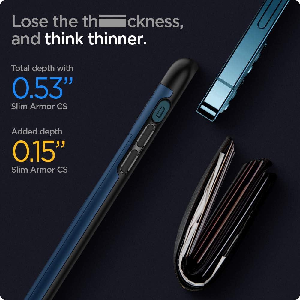 imageSpigen Slim Armor CS iPhone 6 Case with Slim Dual Layer Wallet Design and Card Slot Holder for iPhone 6S iPhone 6 CS Shimmery WhiteNavy Blue