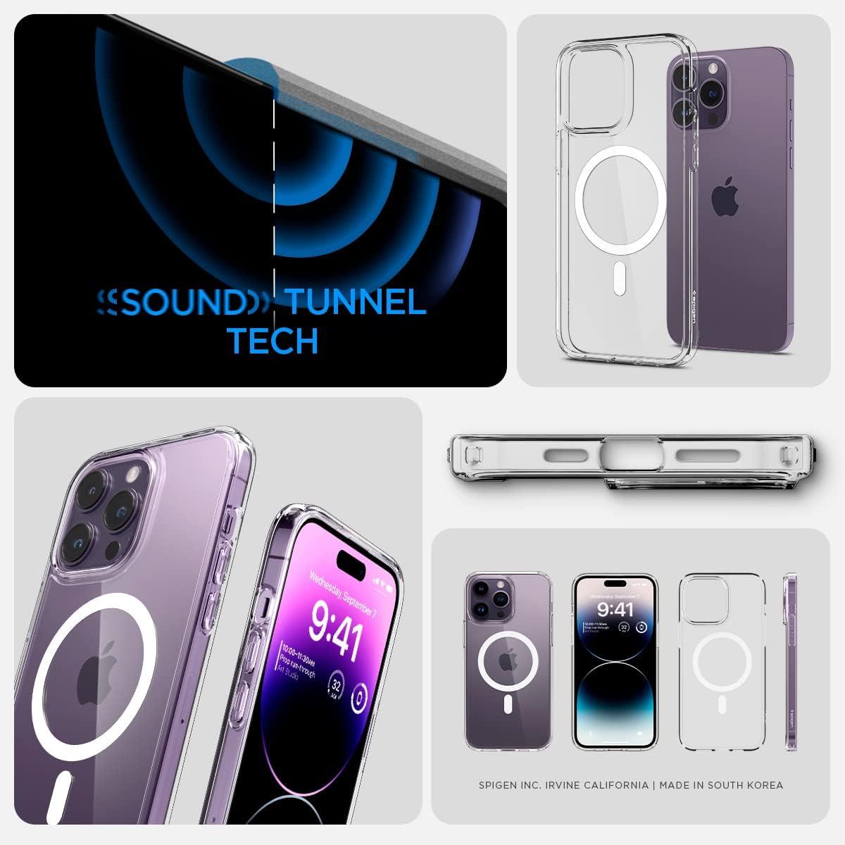 imageSpigen Ultra Hybrid MagFit Designed for iPhone 14 Pro Case 2022 AntiYellowing MilitaryGrade Protection Compatible with MagSafe White