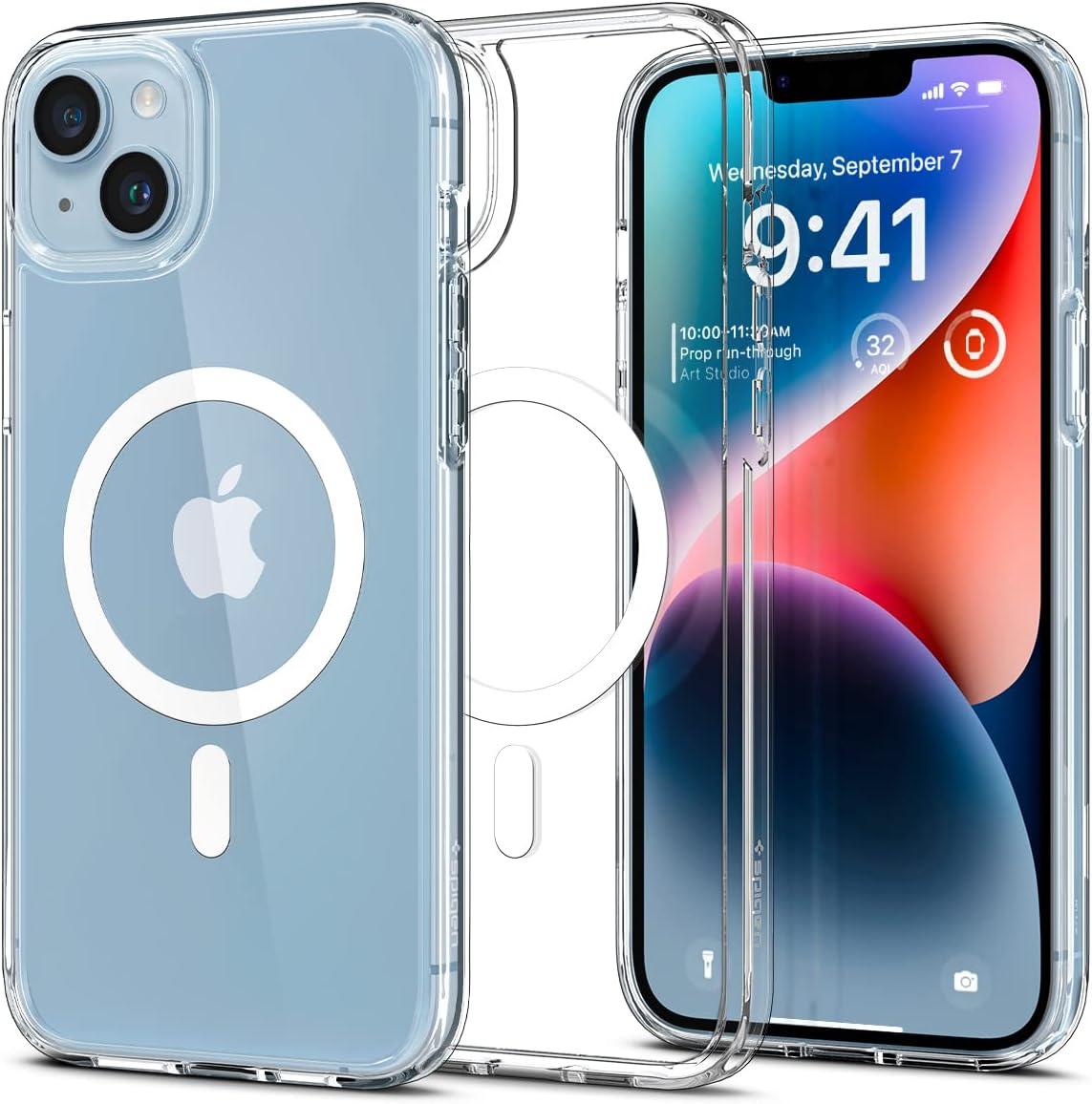 imageSpigen for iPhone 12 Pro Case amp for iPhone 12 Ultra Hybrid MagFit AntiYellowing Compatible with Magsafe ClearClear