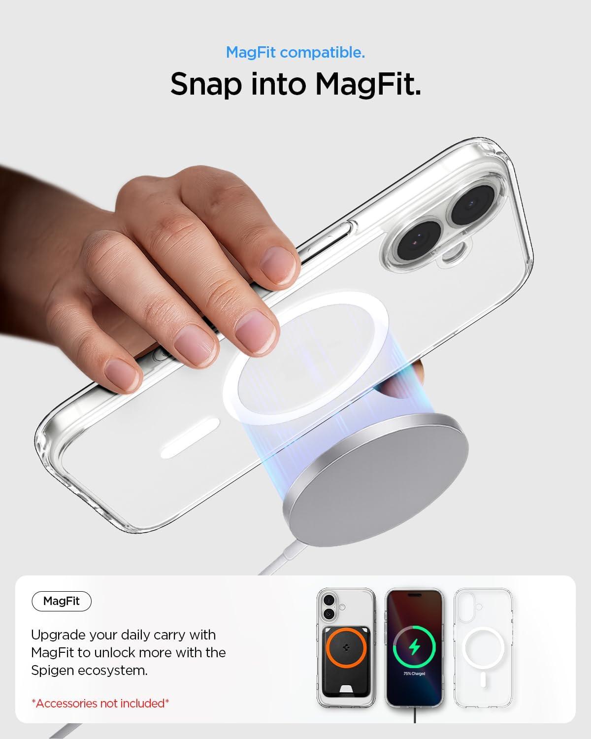 imageSpigen for iPhone 12 Pro Case amp for iPhone 12 Ultra Hybrid MagFit AntiYellowing Compatible with Magsafe ClearClear