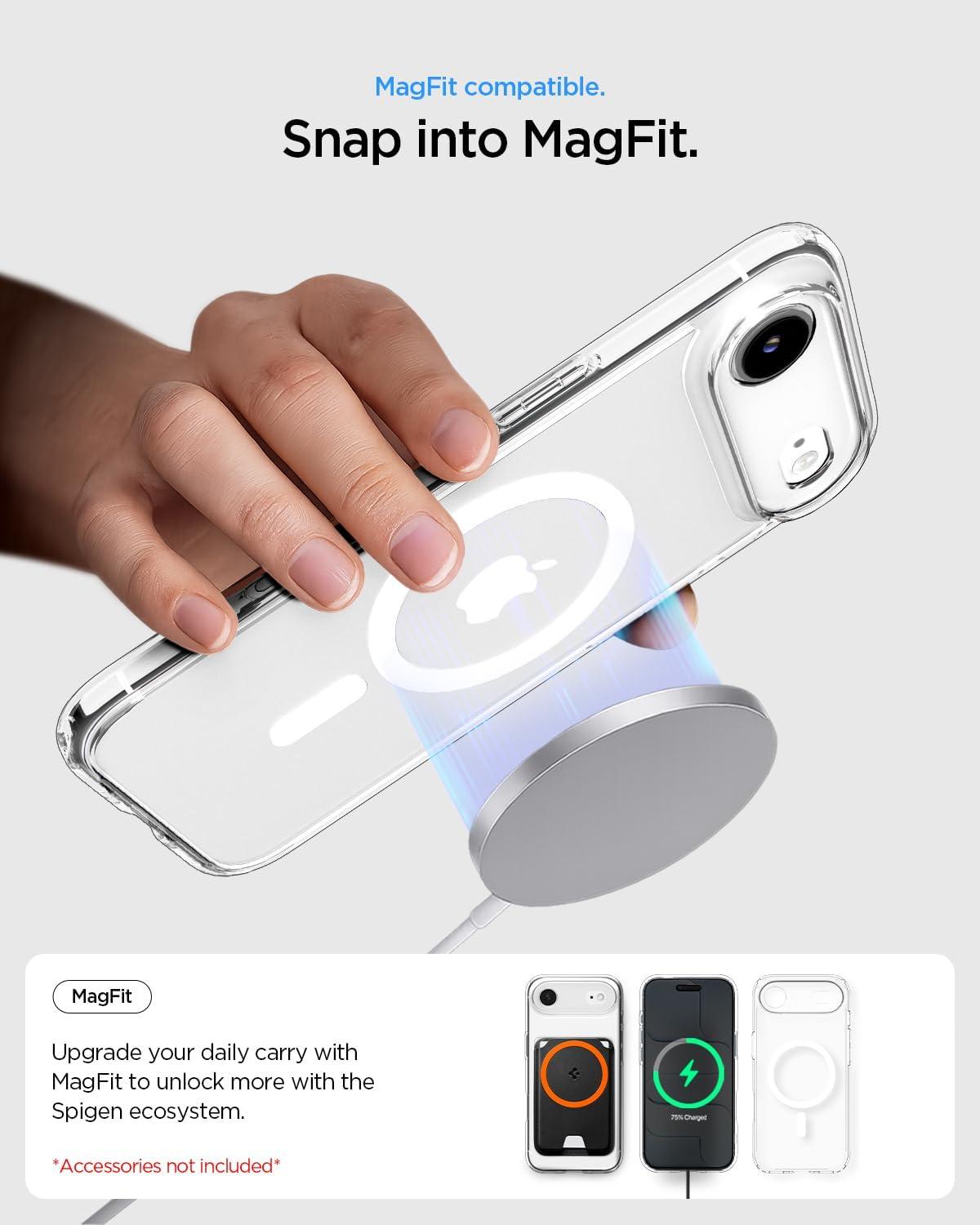 imageSpigen for iPhone 12 Pro Case amp for iPhone 12 Ultra Hybrid MagFit AntiYellowing Compatible with Magsafe ClearClear