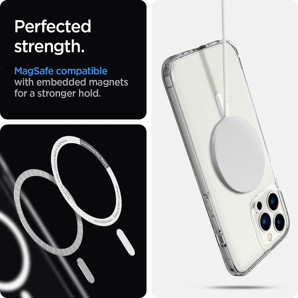 imageSpigen for iPhone 12 Pro Case amp for iPhone 12 Ultra Hybrid MagFit AntiYellowing Compatible with Magsafe ClearClear