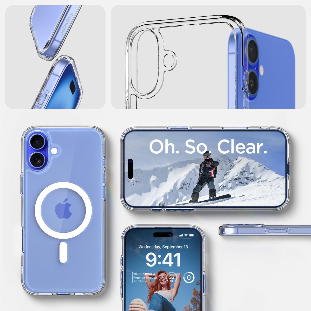 imageSpigen for iPhone 12 Pro Case amp for iPhone 12 Ultra Hybrid MagFit AntiYellowing Compatible with Magsafe ClearClear