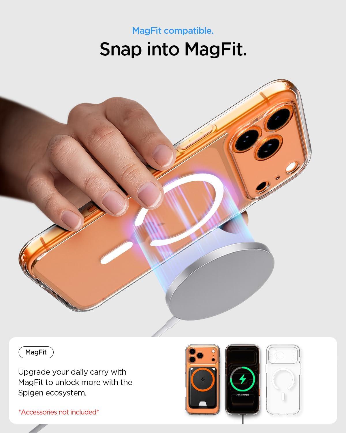 imageSpigen for iPhone 12 Pro Case amp for iPhone 12 Ultra Hybrid MagFit AntiYellowing Compatible with Magsafe ClearClear