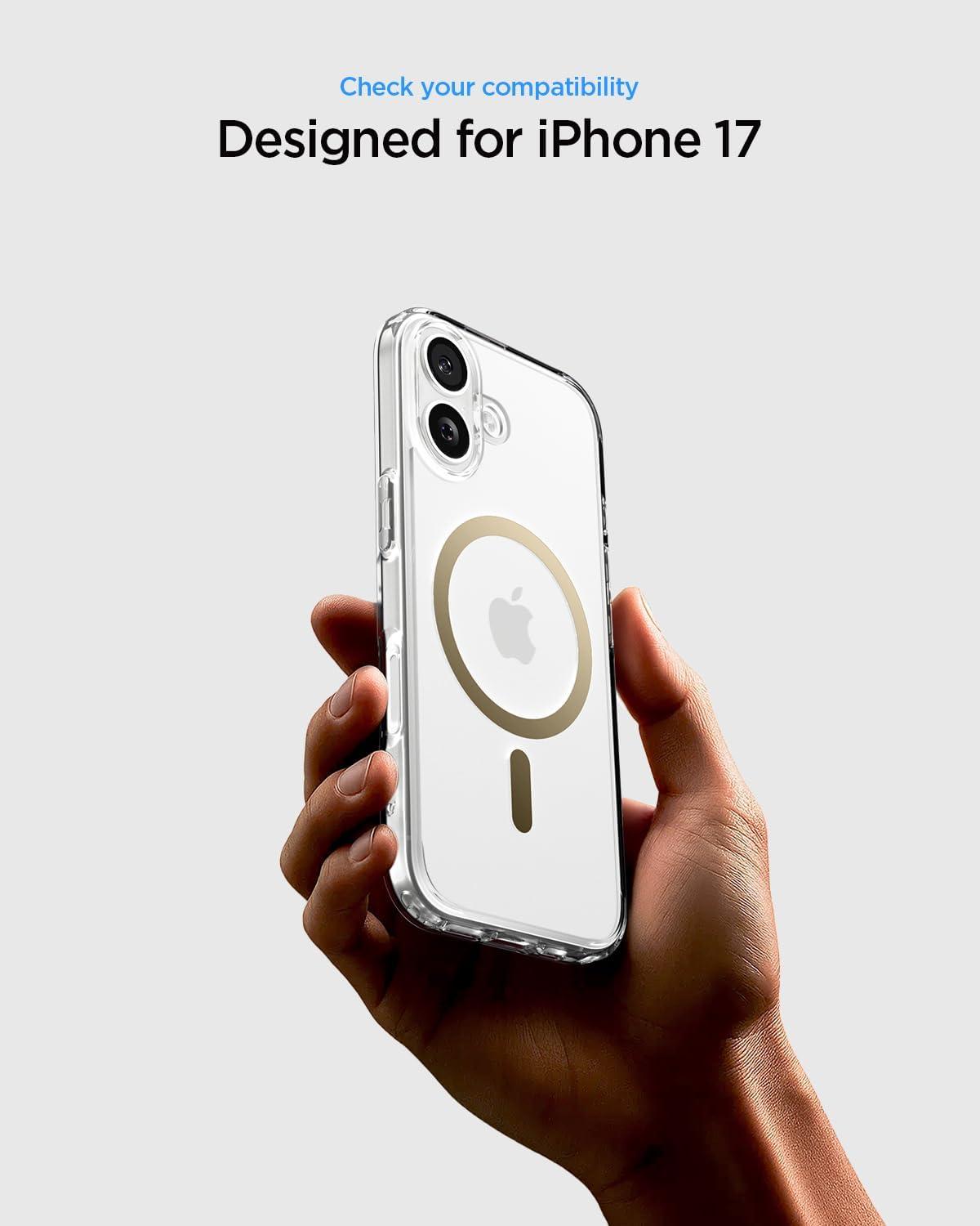 imageSpigen for iPhone 12 Pro Case amp for iPhone 12 Ultra Hybrid MagFit AntiYellowing Compatible with Magsafe ClearClear Gold