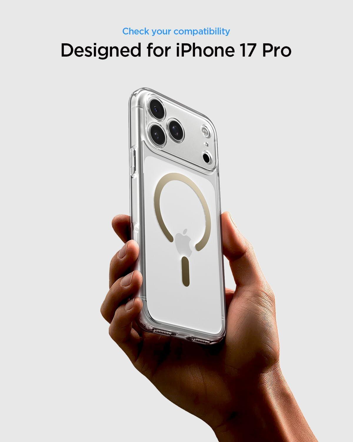 imageSpigen for iPhone 12 Pro Case amp for iPhone 12 Ultra Hybrid MagFit AntiYellowing Compatible with Magsafe ClearClear Gold