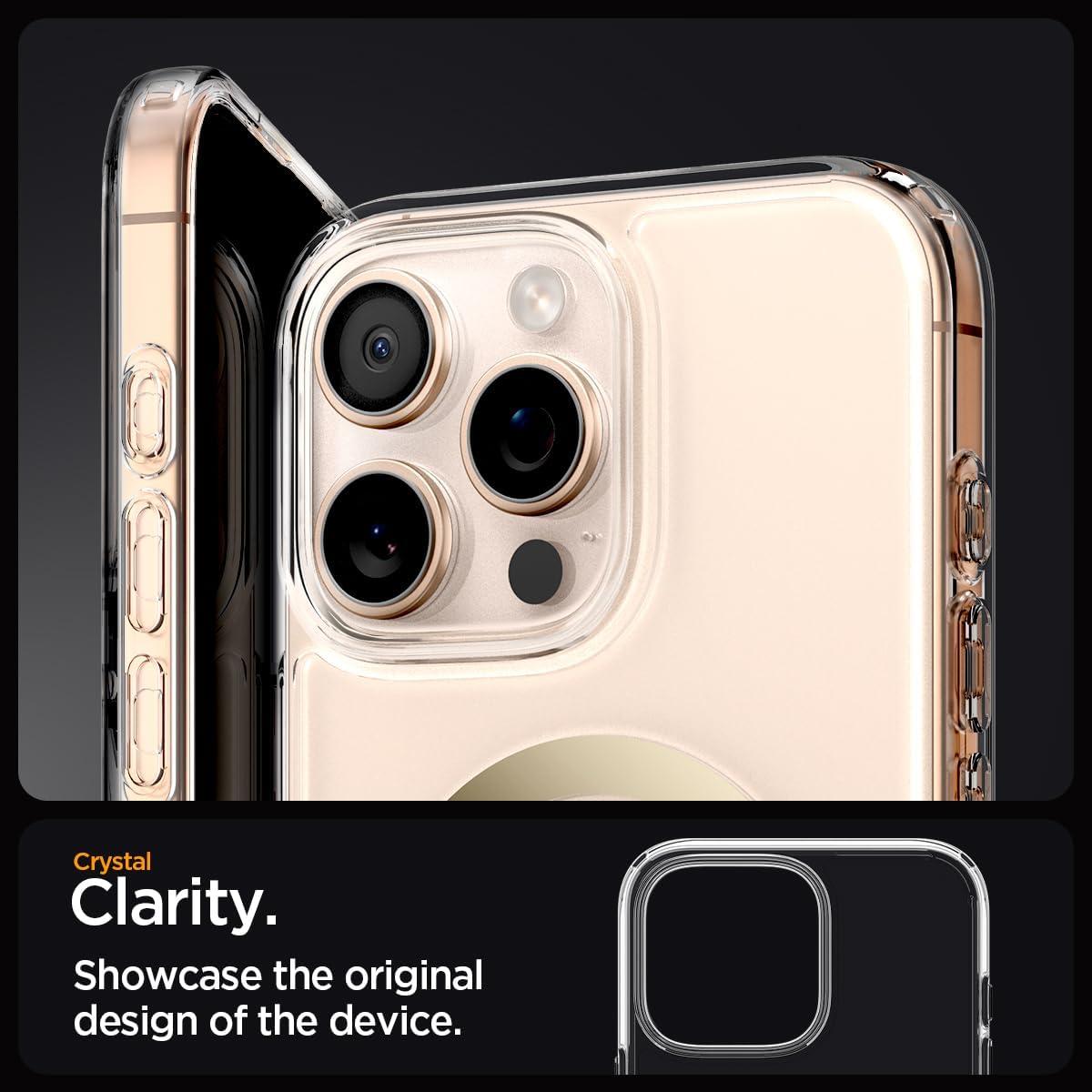 imageSpigen for iPhone 12 Pro Case amp for iPhone 12 Ultra Hybrid MagFit AntiYellowing Compatible with Magsafe ClearClear Gold