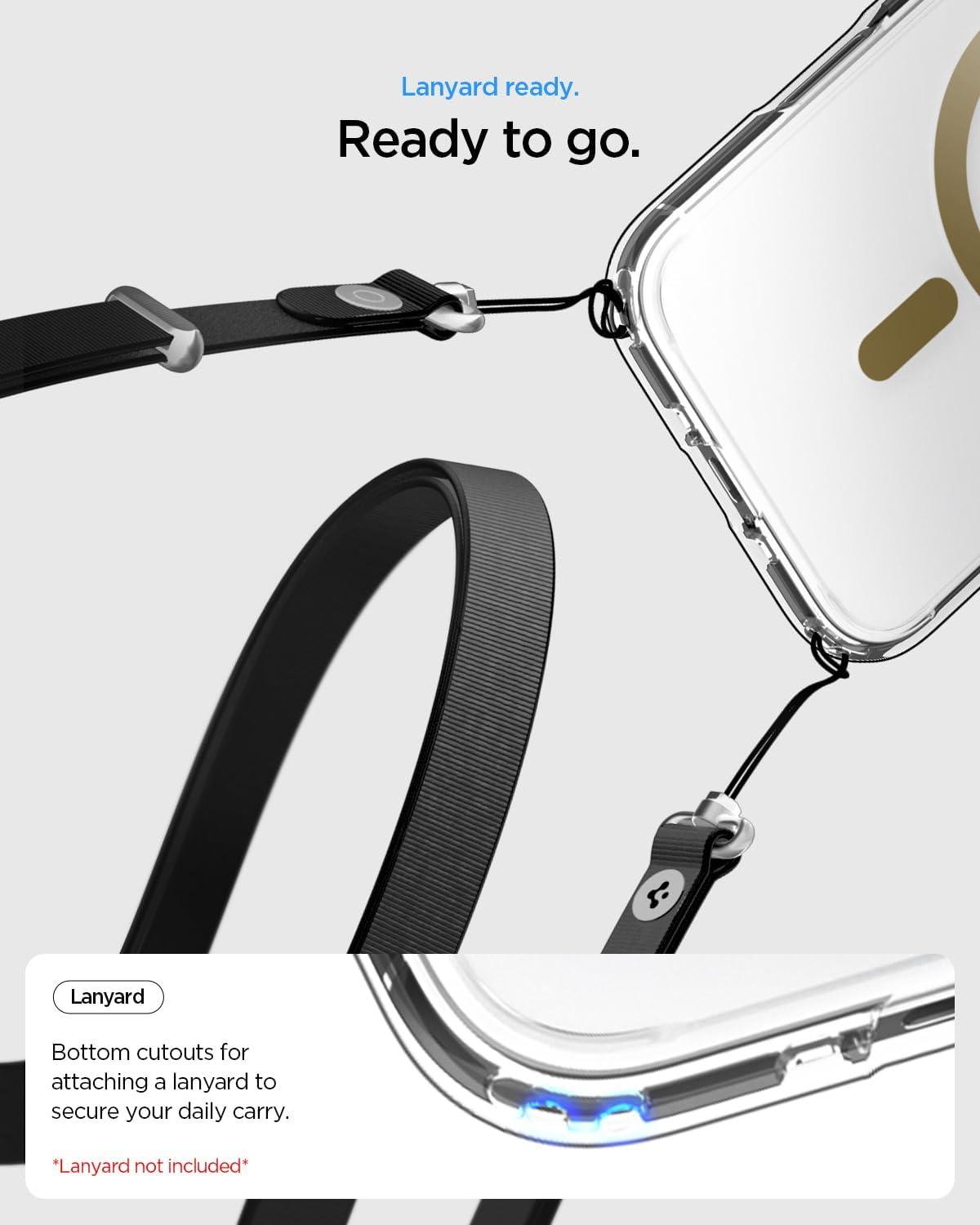 imageSpigen for iPhone 12 Pro Case amp for iPhone 12 Ultra Hybrid MagFit AntiYellowing Compatible with Magsafe ClearClear Gold