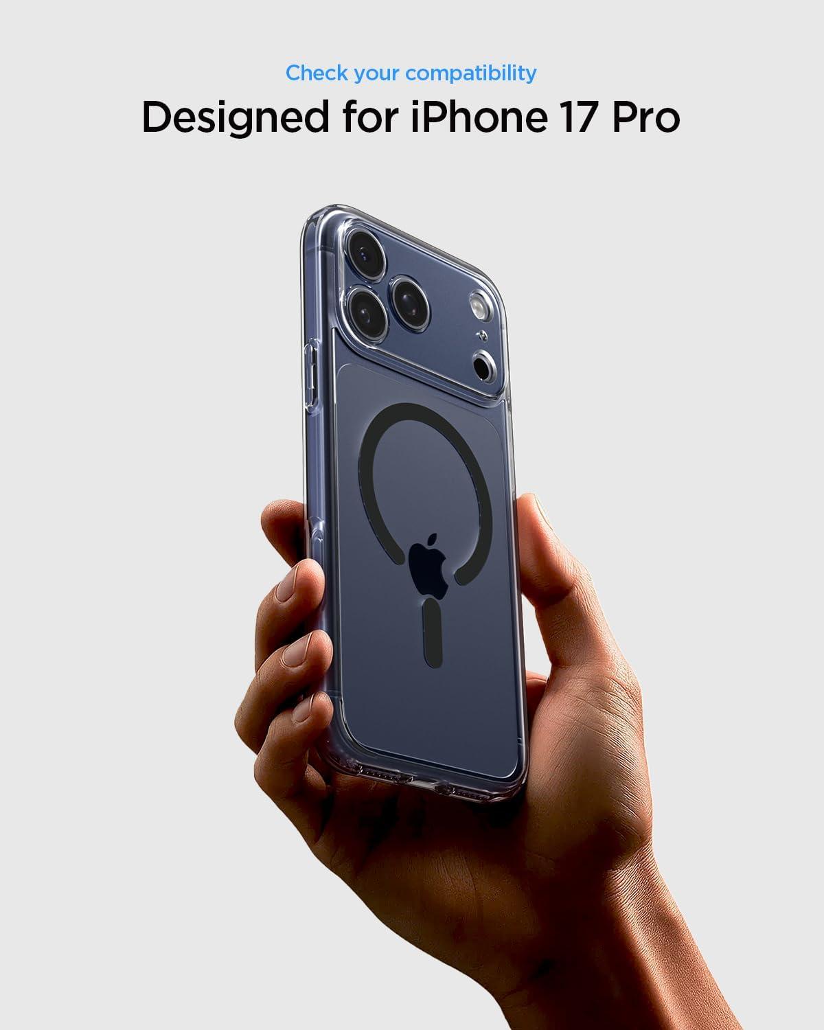 imageSpigen for iPhone 12 Pro Case amp for iPhone 12 Ultra Hybrid MagFit AntiYellowing Compatible with Magsafe ClearClear Graphite