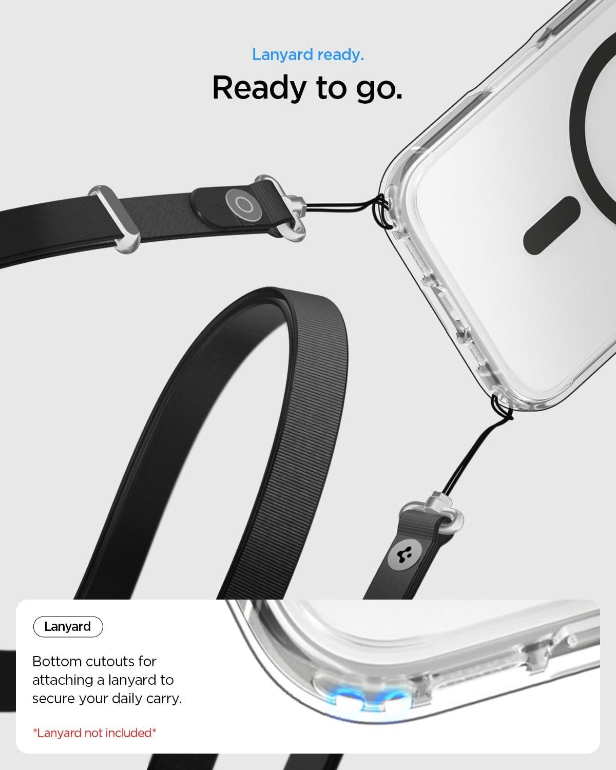 imageSpigen for iPhone 12 Pro Case amp for iPhone 12 Ultra Hybrid MagFit AntiYellowing Compatible with Magsafe ClearClear Graphite