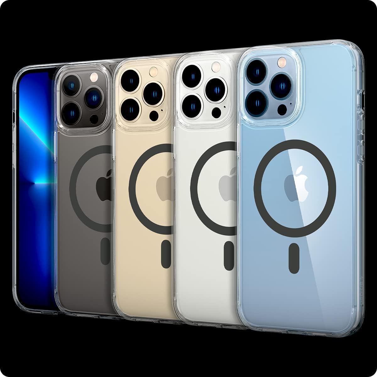 imageSpigen for iPhone 12 Pro Case amp for iPhone 12 Ultra Hybrid MagFit AntiYellowing Compatible with Magsafe ClearClear Graphite