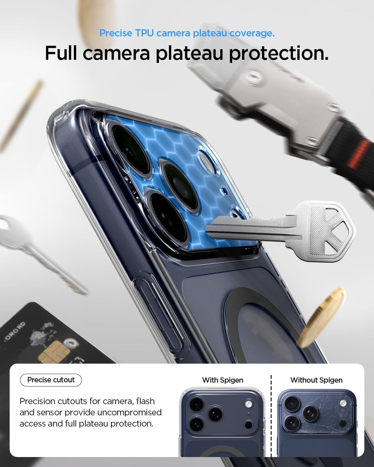 imageSpigen for iPhone 12 Pro Case amp for iPhone 12 Ultra Hybrid MagFit AntiYellowing Compatible with Magsafe ClearClear Graphite