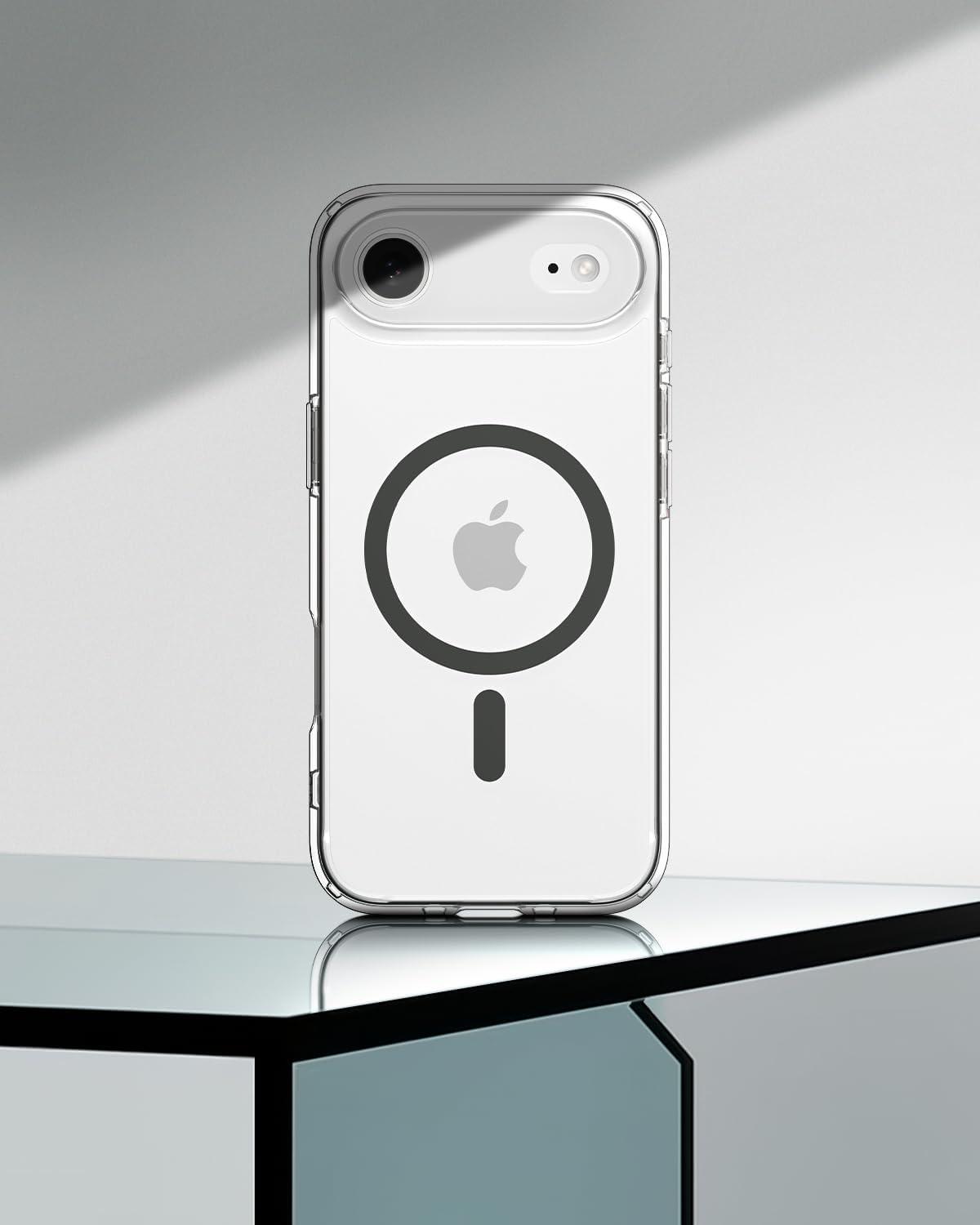 imageSpigen for iPhone 12 Pro Case amp for iPhone 12 Ultra Hybrid MagFit AntiYellowing Compatible with Magsafe ClearClear Graphite