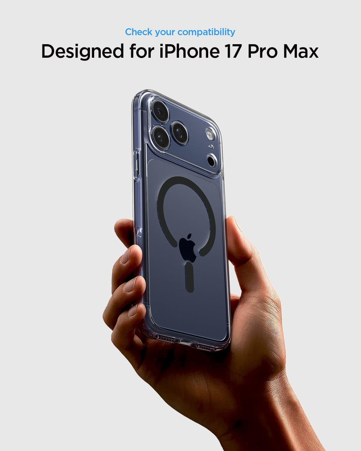 imageSpigen for iPhone 12 Pro Case amp for iPhone 12 Ultra Hybrid MagFit AntiYellowing Compatible with Magsafe ClearClear Graphite