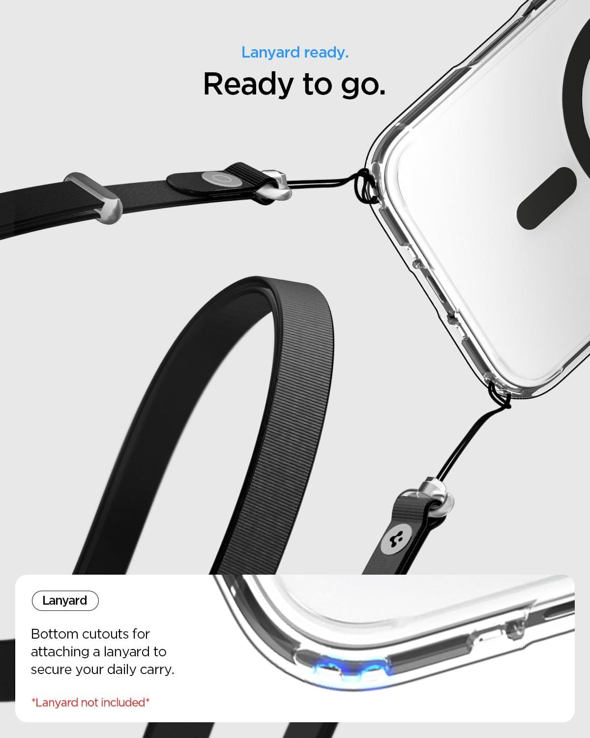 imageSpigen for iPhone 12 Pro Case amp for iPhone 12 Ultra Hybrid MagFit AntiYellowing Compatible with Magsafe ClearClear Graphite