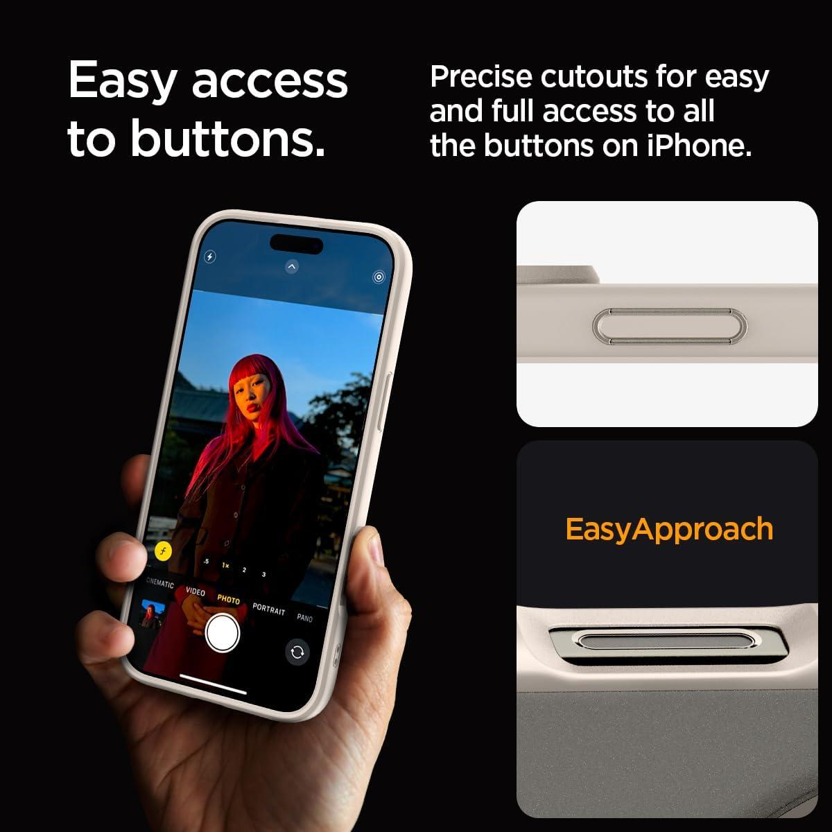 imageSpigen for iPhone 12 Pro Case amp for iPhone 12 Ultra Hybrid MagFit AntiYellowing Compatible with Magsafe ClearFrost Natural Titanium