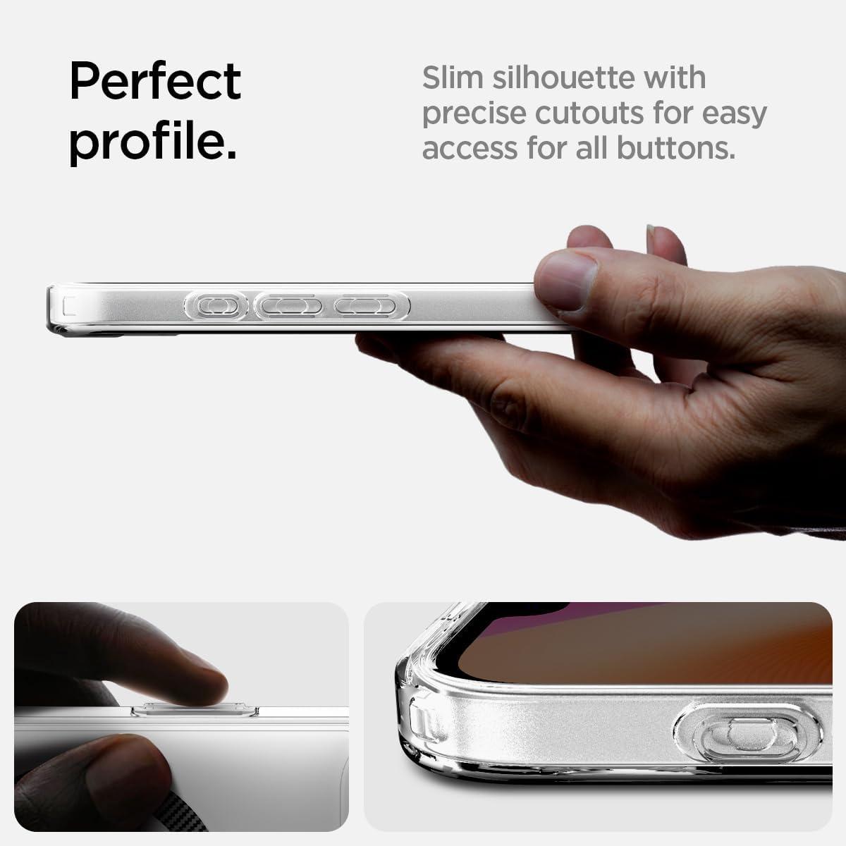 imageSpigen for iPhone 14 Case Ultra Hybrid MagFit AntiYellowing Compatible with Magsafe ClearCarbon Fiber