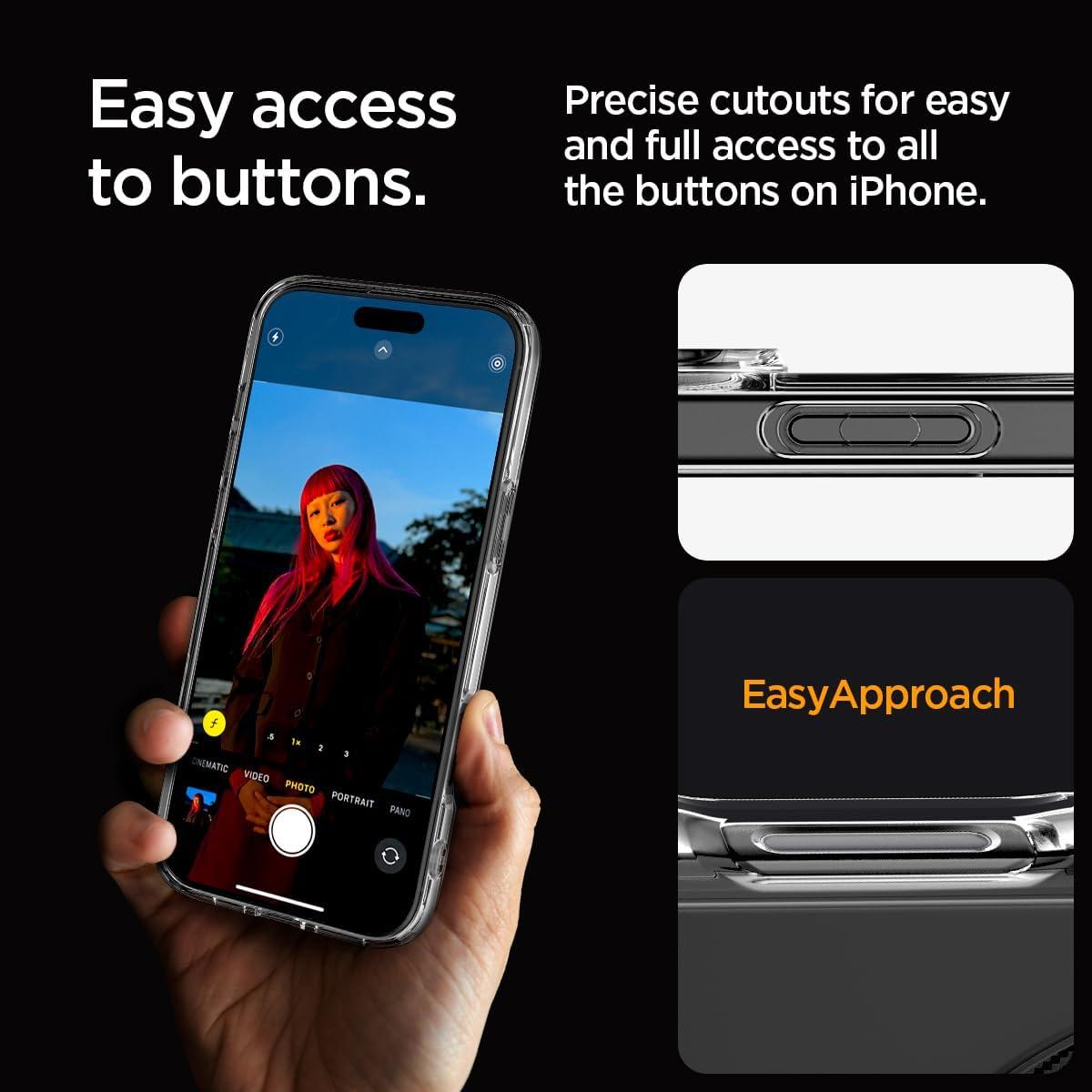 imageSpigen for iPhone 14 Case Ultra Hybrid MagFit AntiYellowing Compatible with Magsafe ClearCarbon Fiber