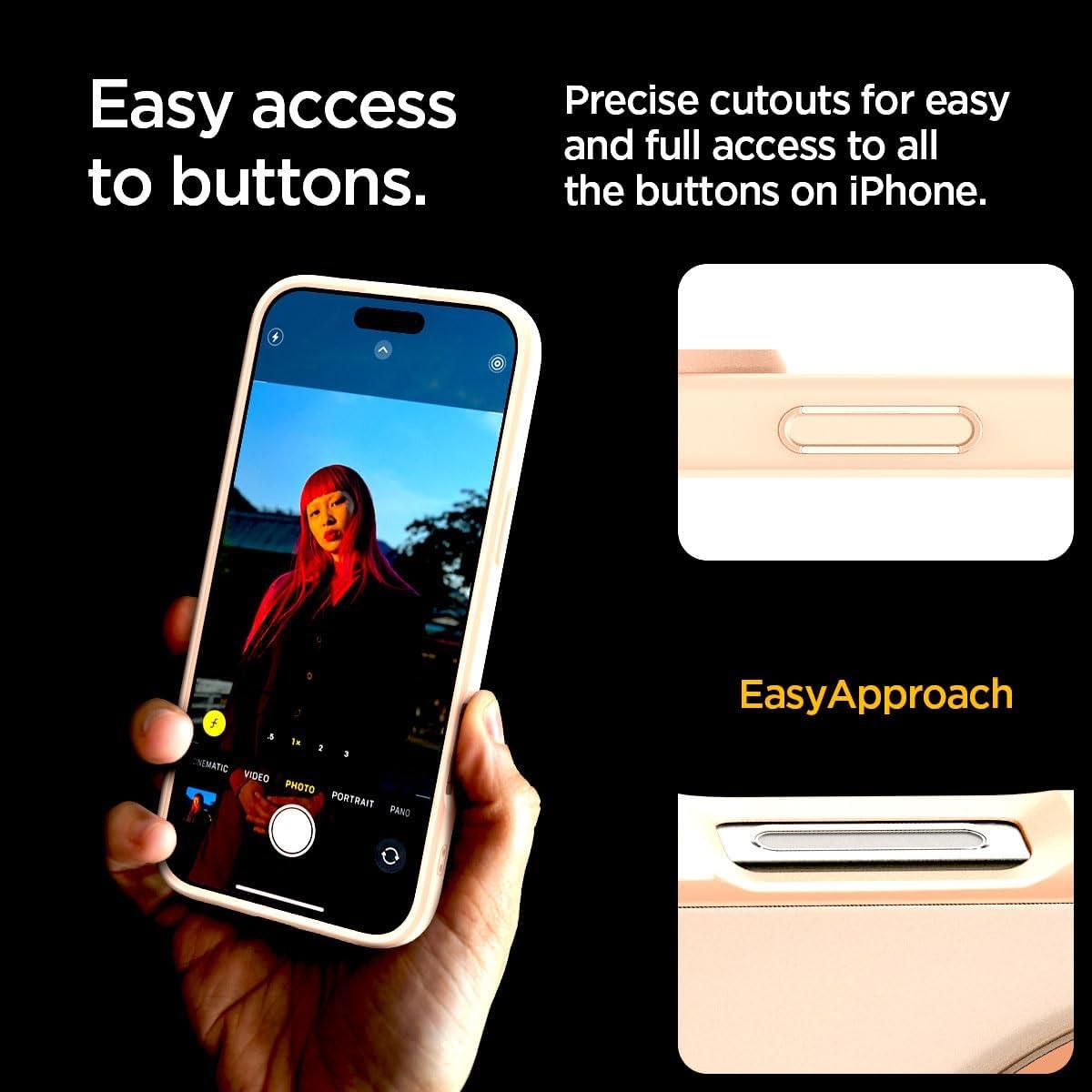 imageSpigen for iPhone 14 Case Ultra Hybrid MagFit AntiYellowing Compatible with Magsafe ClearRose Titanium