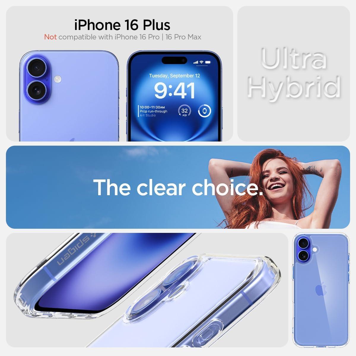 imageSpigen for iPhone 14 Case Ultra Hybrid No Magnet RingAntiYellowing Crystal ClearCrystal Clear