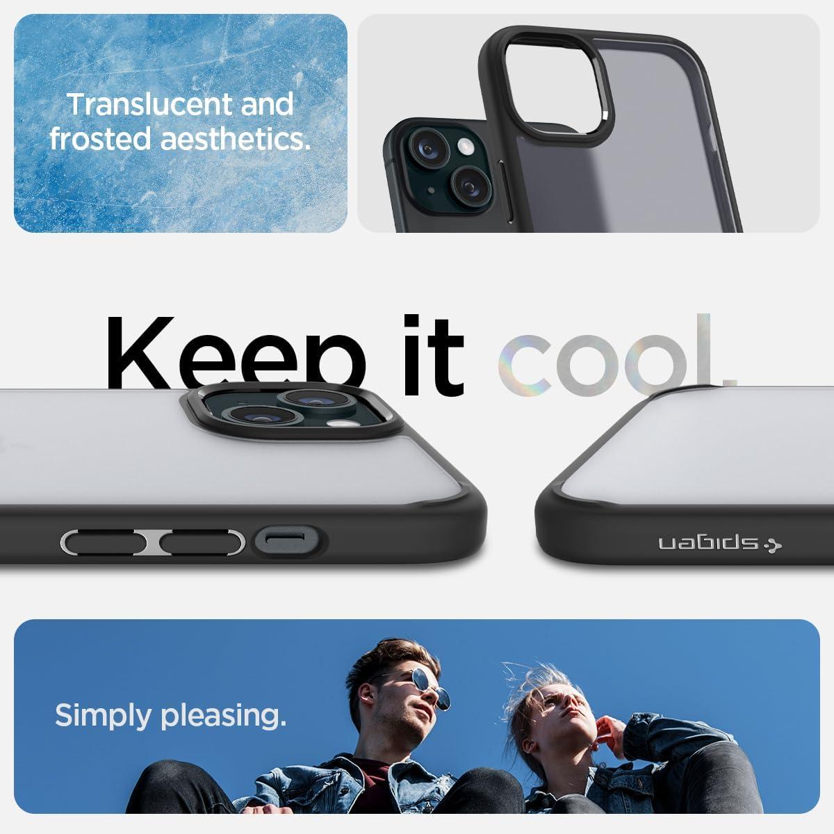 imageSpigen for iPhone 14 Case Ultra Hybrid No Magnet RingAntiYellowing Crystal ClearFrost Black