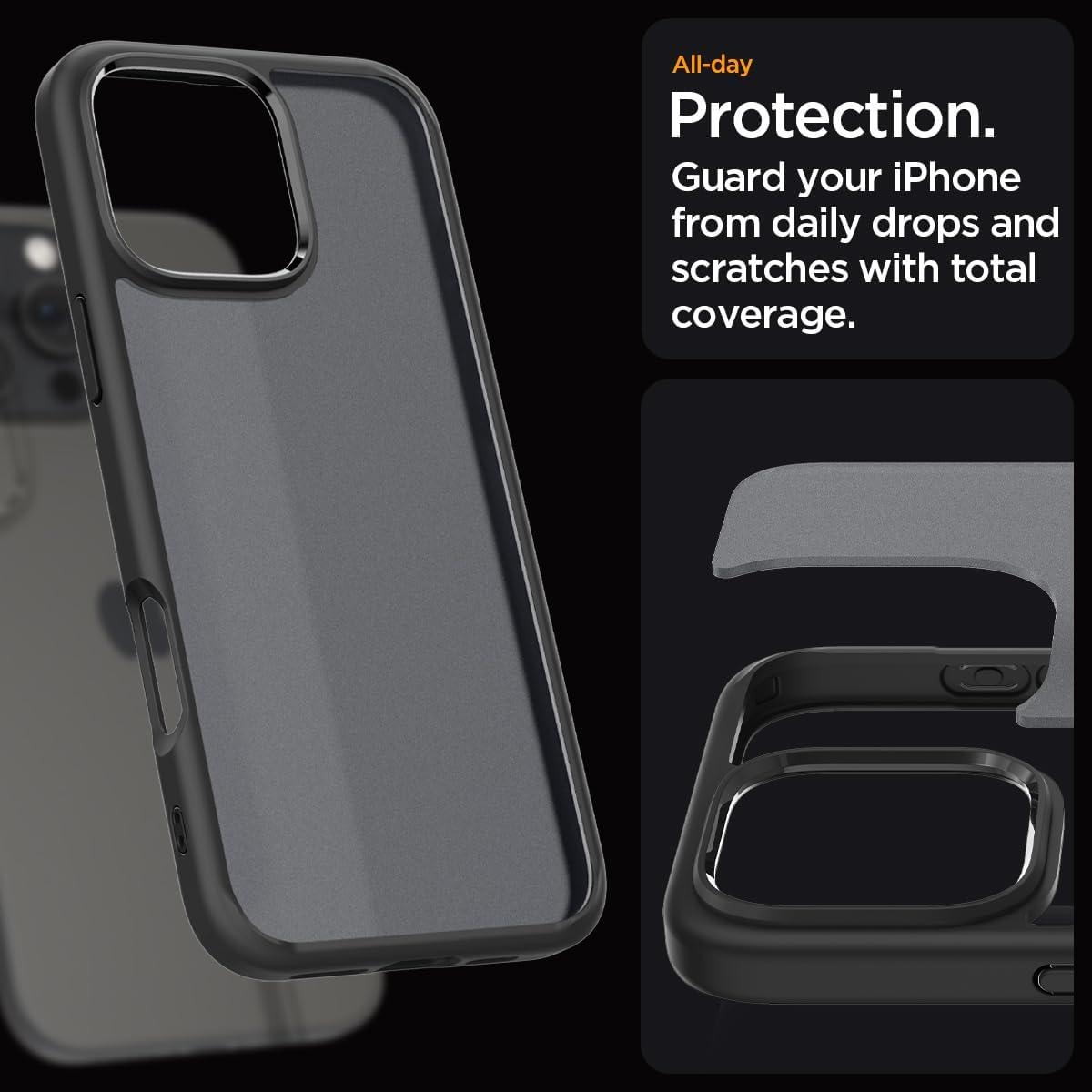imageSpigen for iPhone 14 Case Ultra Hybrid No Magnet RingAntiYellowing Crystal ClearFrost Black