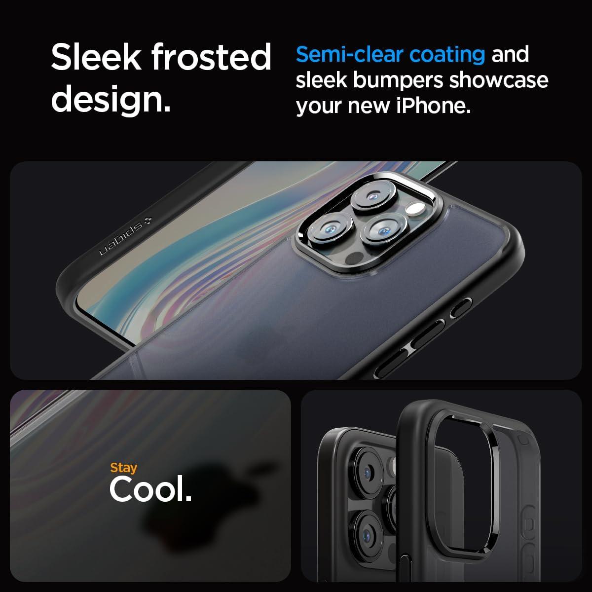 imageSpigen for iPhone 14 Case Ultra Hybrid No Magnet RingAntiYellowing Crystal ClearFrost Black