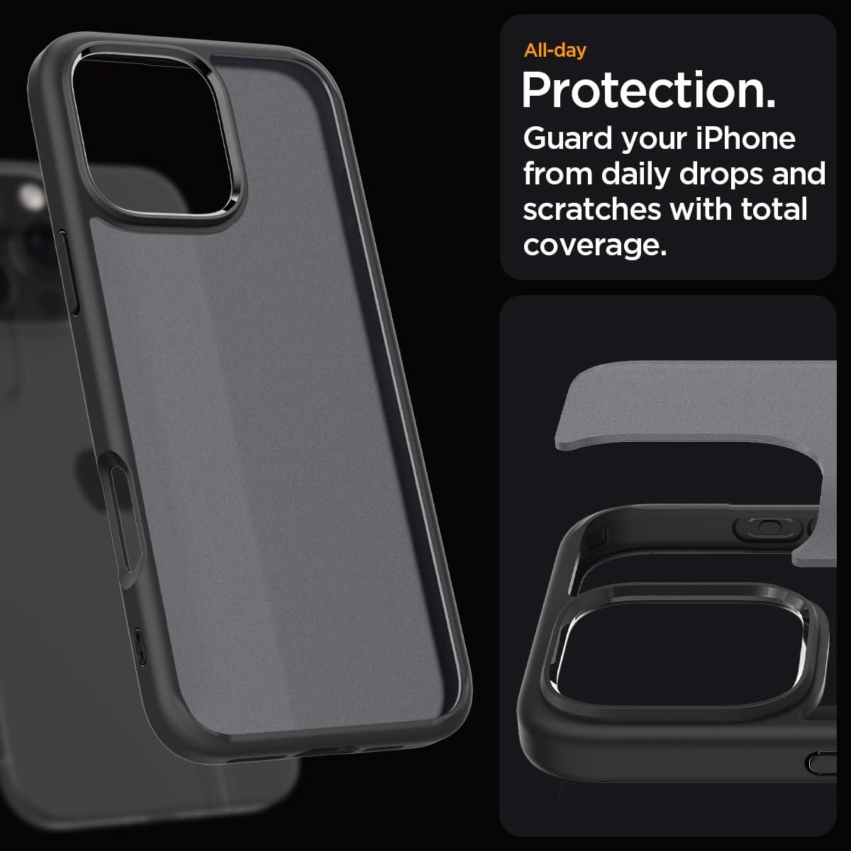 imageSpigen for iPhone 14 Case Ultra Hybrid No Magnet RingAntiYellowing Crystal ClearFrost Black
