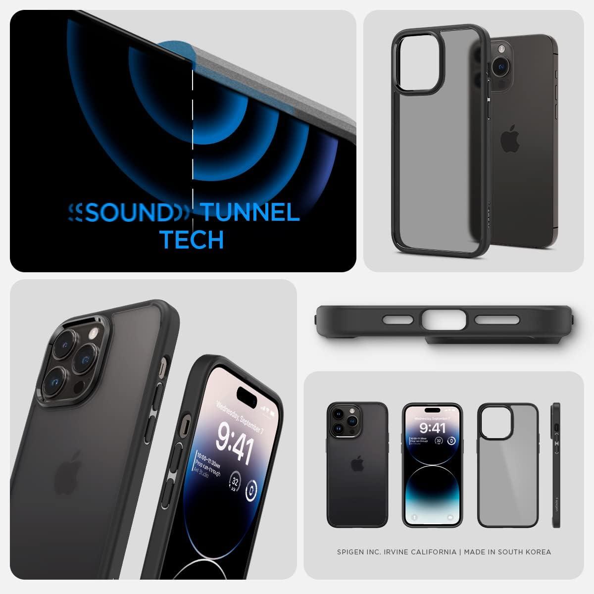 imageSpigen for iPhone 14 Case Ultra Hybrid No Magnet RingAntiYellowing Crystal ClearFrost Black