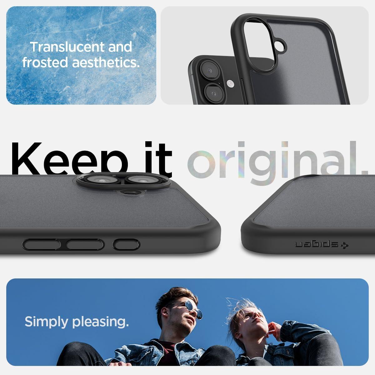 imageSpigen for iPhone 14 Case Ultra Hybrid No Magnet RingAntiYellowing Crystal ClearFrost Black