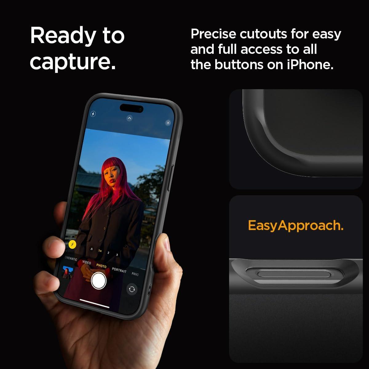 imageSpigen for iPhone 14 Case Ultra Hybrid No Magnet RingAntiYellowing Crystal ClearFrost Black