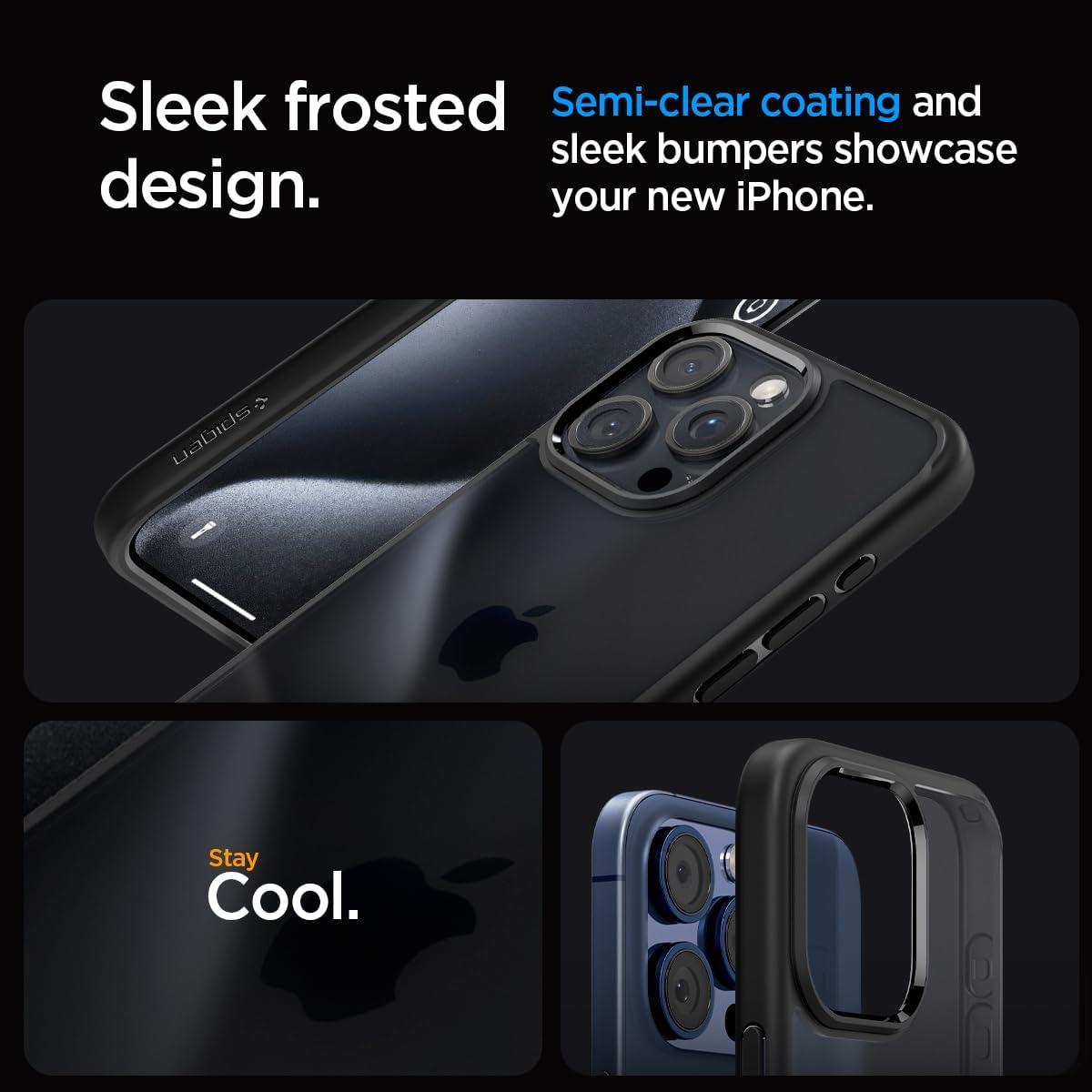 imageSpigen for iPhone 14 Case Ultra Hybrid No Magnet RingAntiYellowing Crystal ClearFrost Black