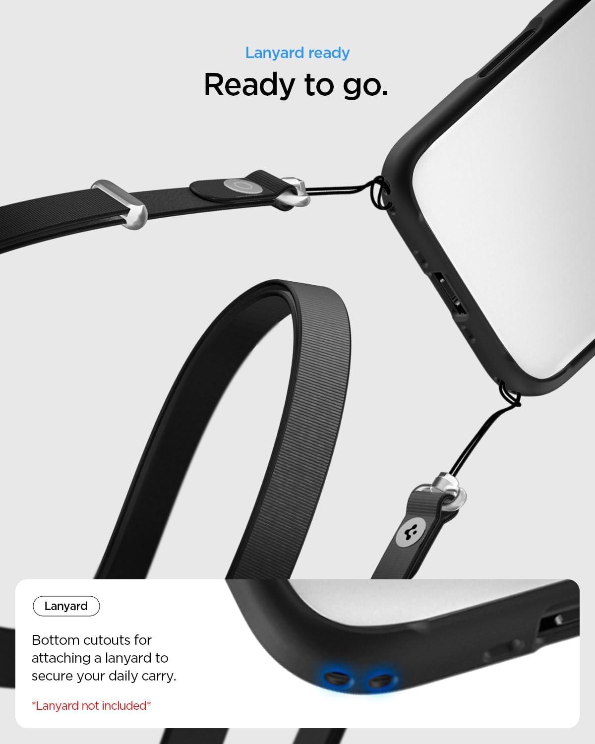 imageSpigen for iPhone 14 Case Ultra Hybrid No Magnet RingAntiYellowing Crystal ClearMatte Black