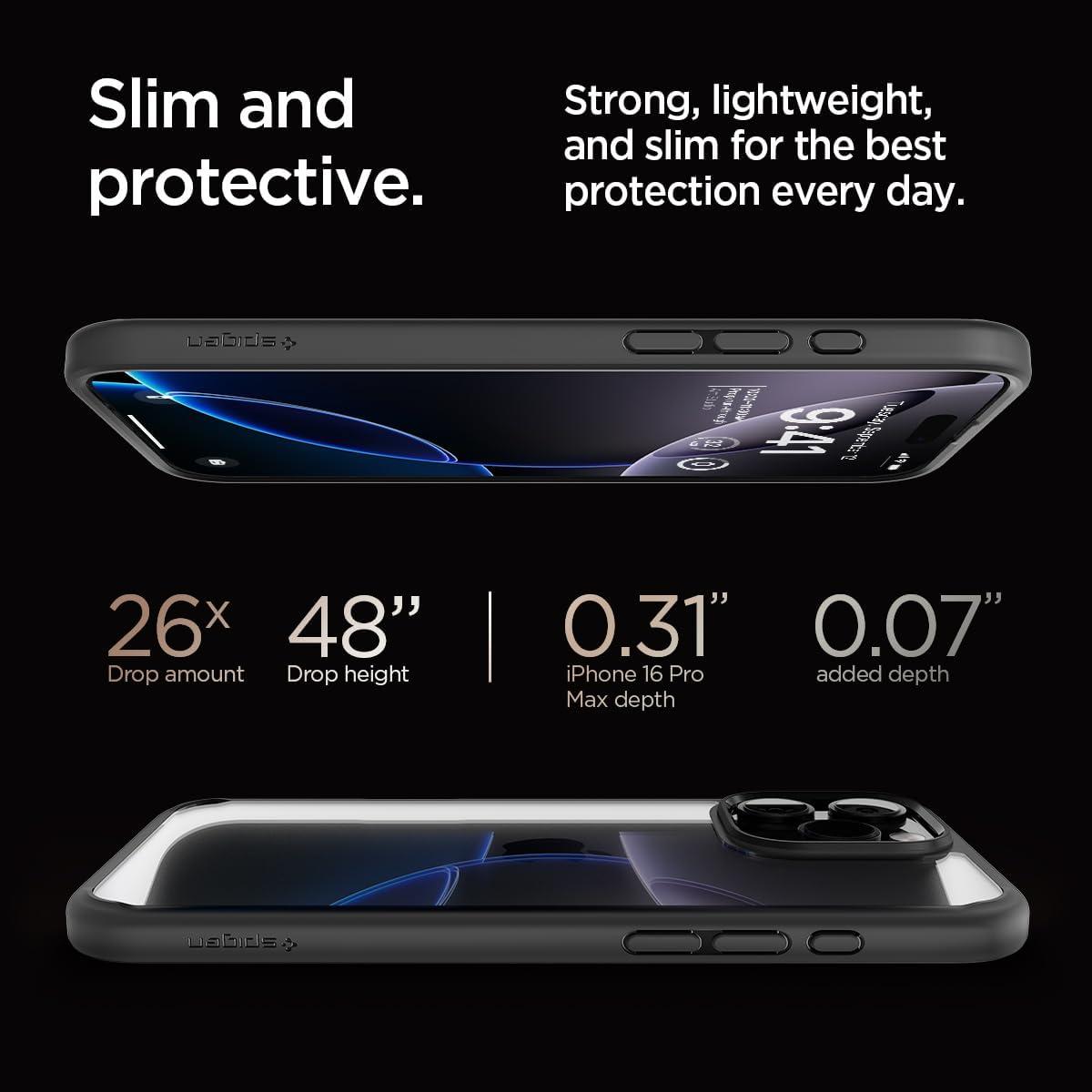 imageSpigen for iPhone 14 Case Ultra Hybrid No Magnet RingAntiYellowing Crystal ClearMatte Black