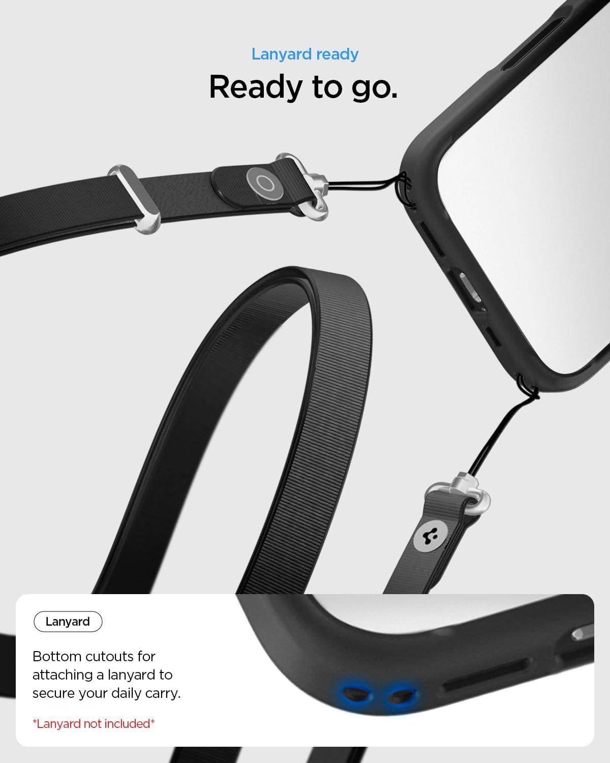 imageSpigen for iPhone 14 Case Ultra Hybrid No Magnet RingAntiYellowing Crystal ClearMatte Black