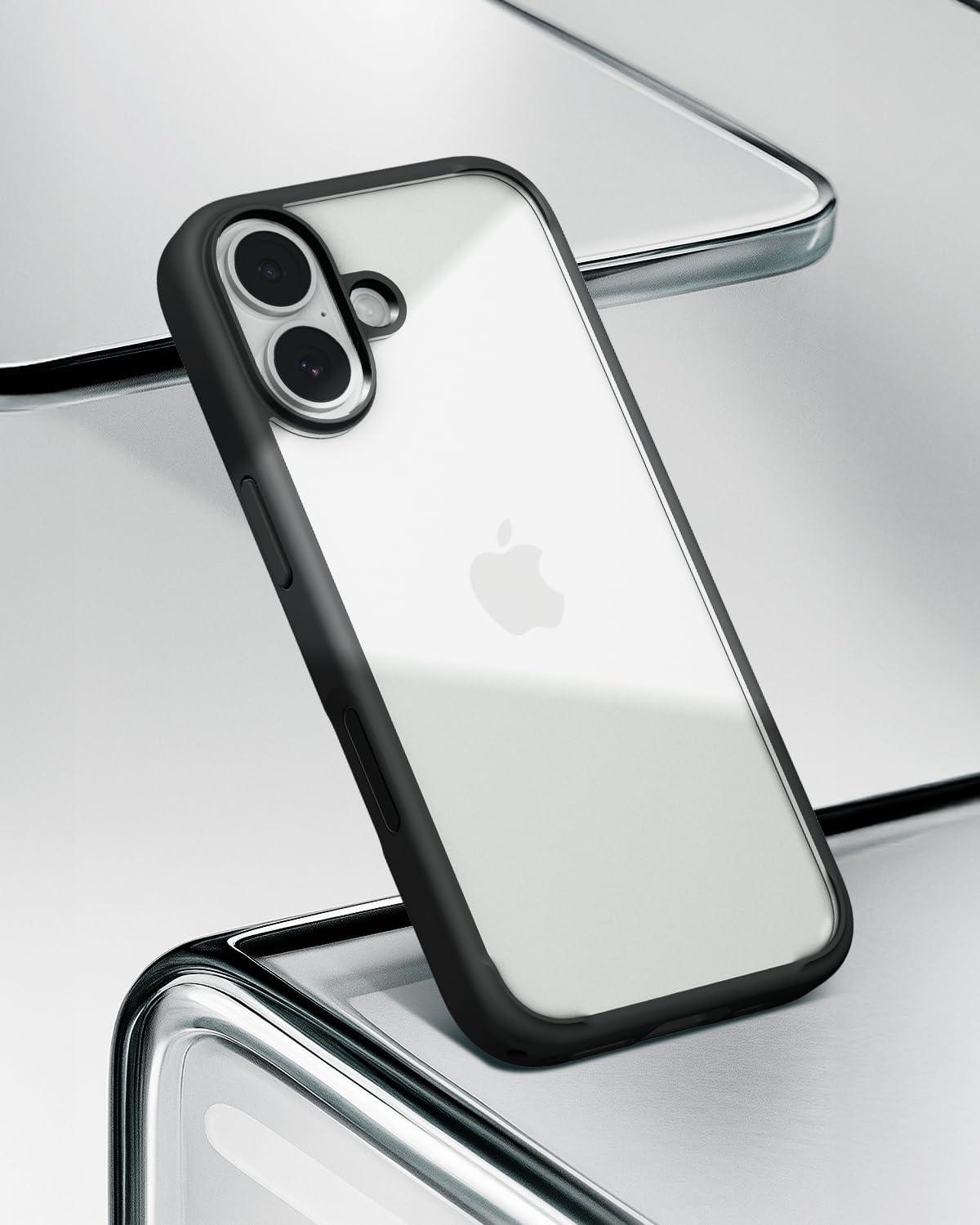 imageSpigen for iPhone 14 Case Ultra Hybrid No Magnet RingAntiYellowing Crystal ClearMatte Black