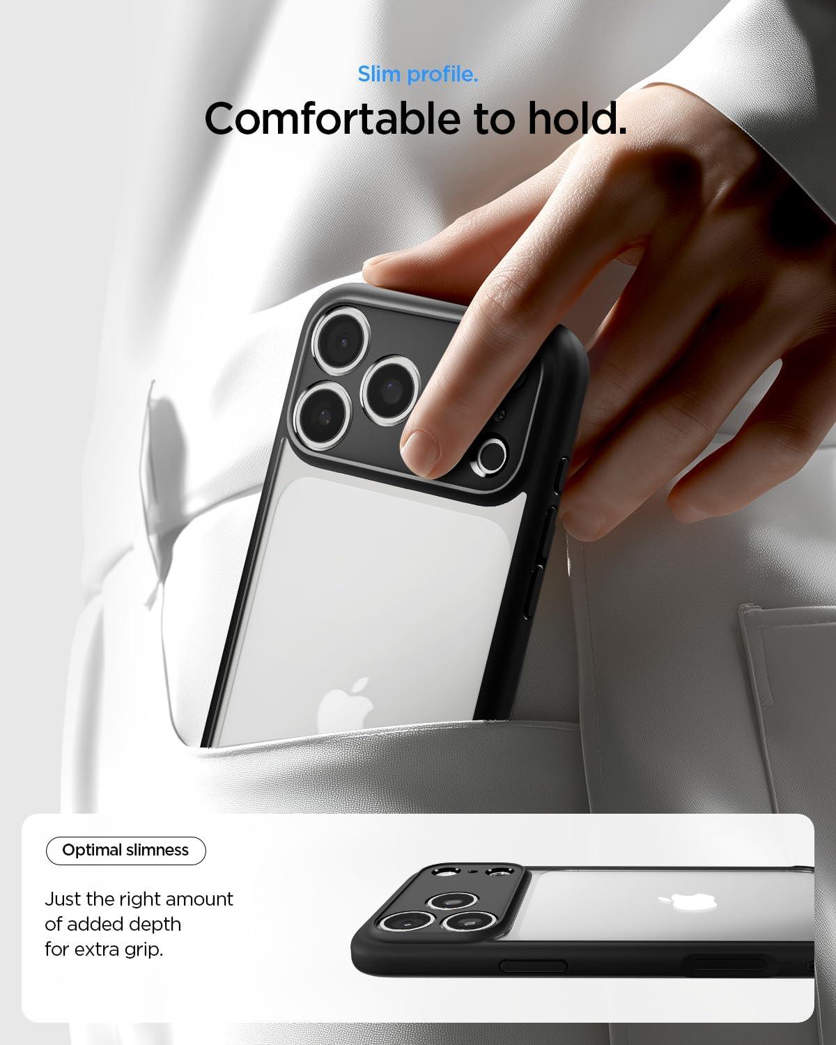 imageSpigen for iPhone 14 Case Ultra Hybrid No Magnet RingAntiYellowing Crystal ClearMatte Black