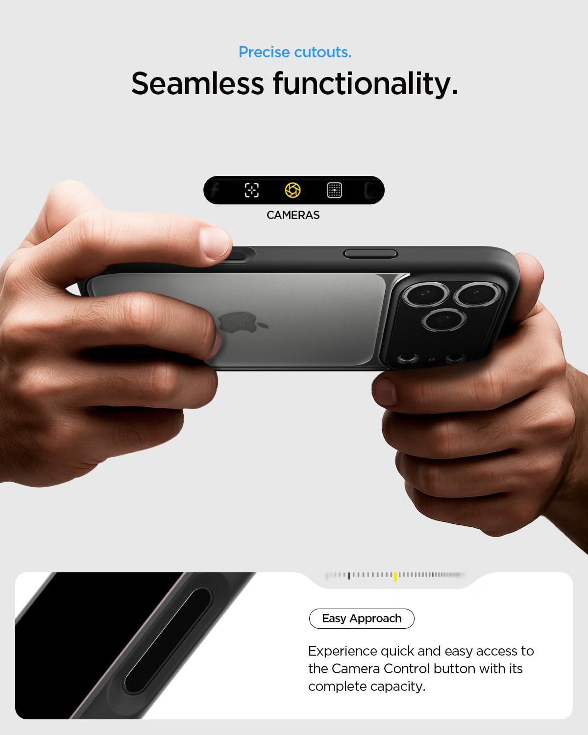 imageSpigen for iPhone 14 Case Ultra Hybrid No Magnet RingAntiYellowing Crystal ClearMatte Black