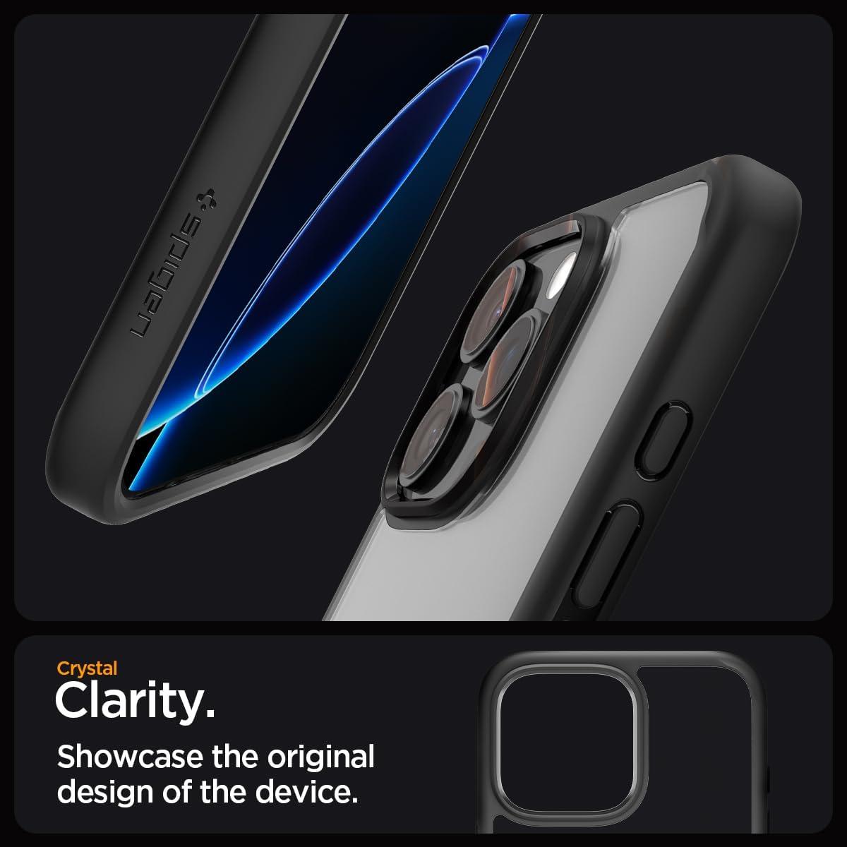 imageSpigen for iPhone 14 Case Ultra Hybrid No Magnet RingAntiYellowing Crystal ClearMatte Black