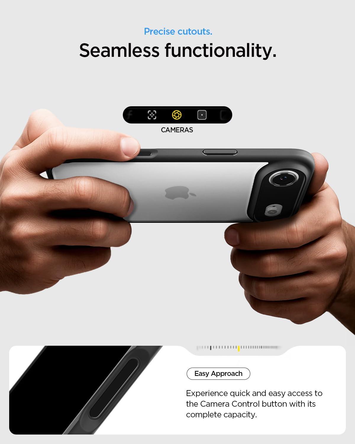 imageSpigen for iPhone 14 Case Ultra Hybrid No Magnet RingAntiYellowing Crystal ClearMatte Black