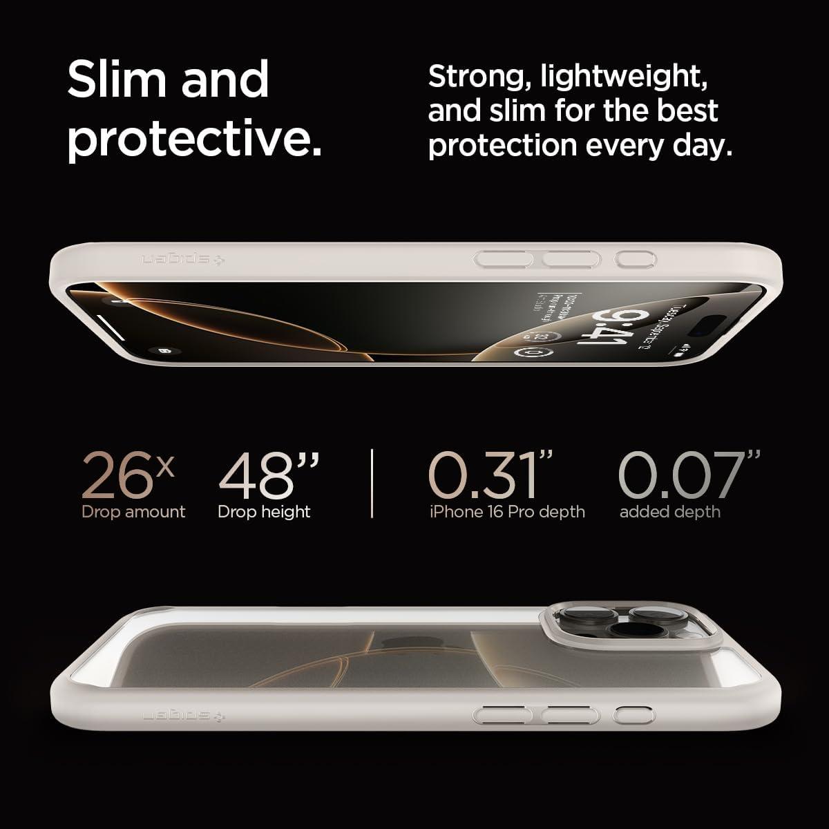 imageSpigen for iPhone 14 Case Ultra Hybrid No Magnet RingAntiYellowing Crystal ClearNatural Titanium