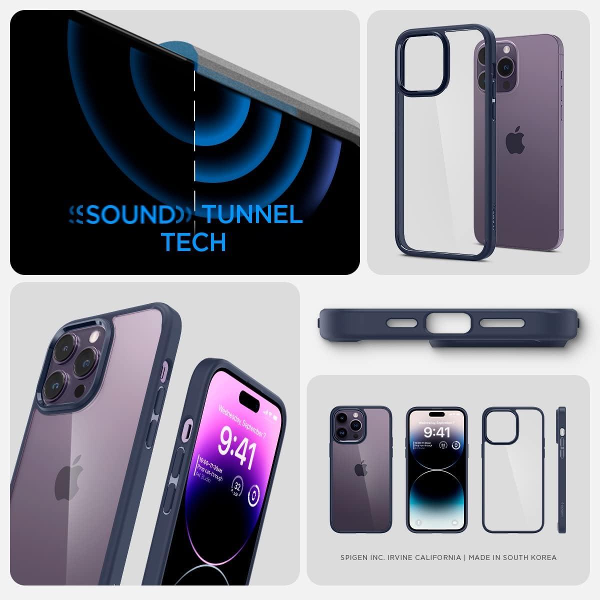 imageSpigen for iPhone 14 Case Ultra Hybrid No Magnet RingAntiYellowing Crystal ClearNavy Blue