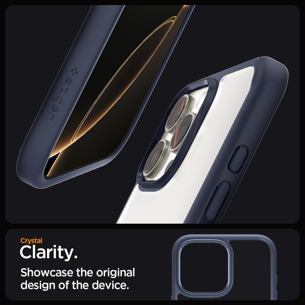 imageSpigen for iPhone 14 Case Ultra Hybrid No Magnet RingAntiYellowing Crystal ClearNavy Blue