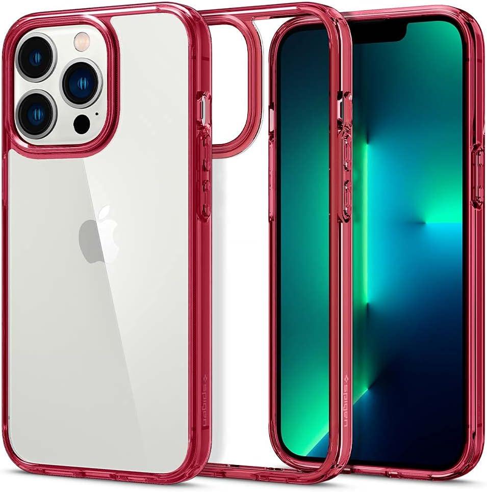 imageSpigen for iPhone 14 Case Ultra Hybrid No Magnet RingAntiYellowing Crystal ClearRed Crystal