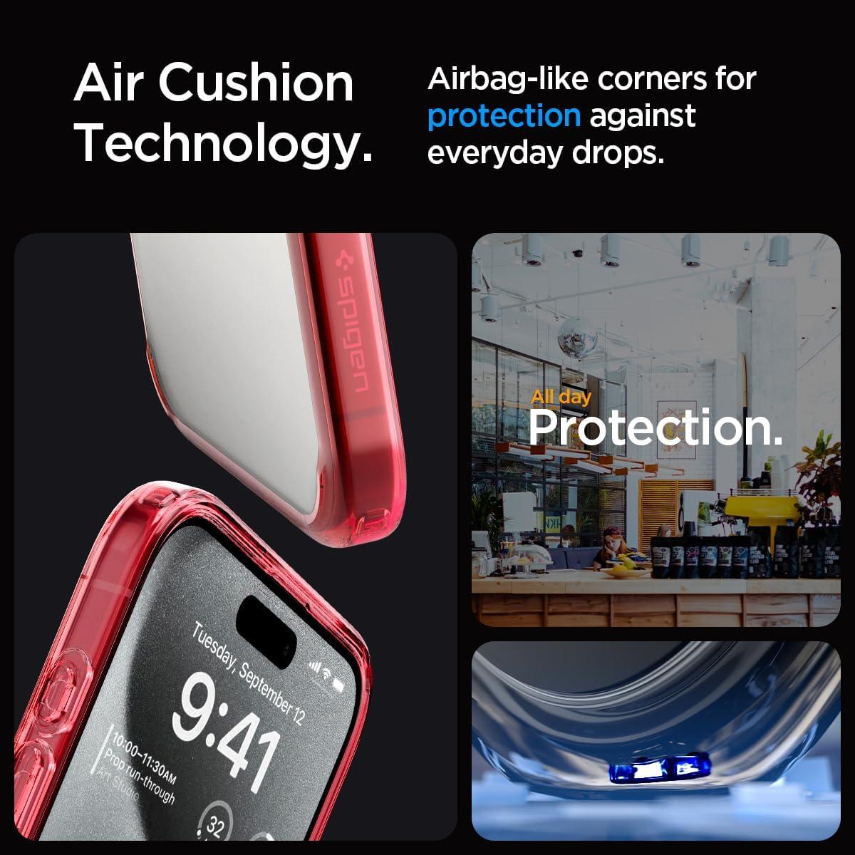 imageSpigen for iPhone 14 Case Ultra Hybrid No Magnet RingAntiYellowing Crystal ClearRed Crystal