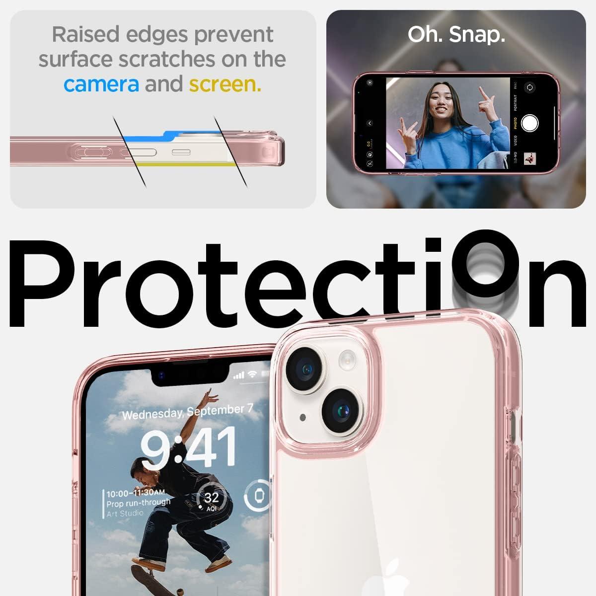 imageSpigen for iPhone 14 Case Ultra Hybrid No Magnet RingAntiYellowing Crystal ClearRose Crystal