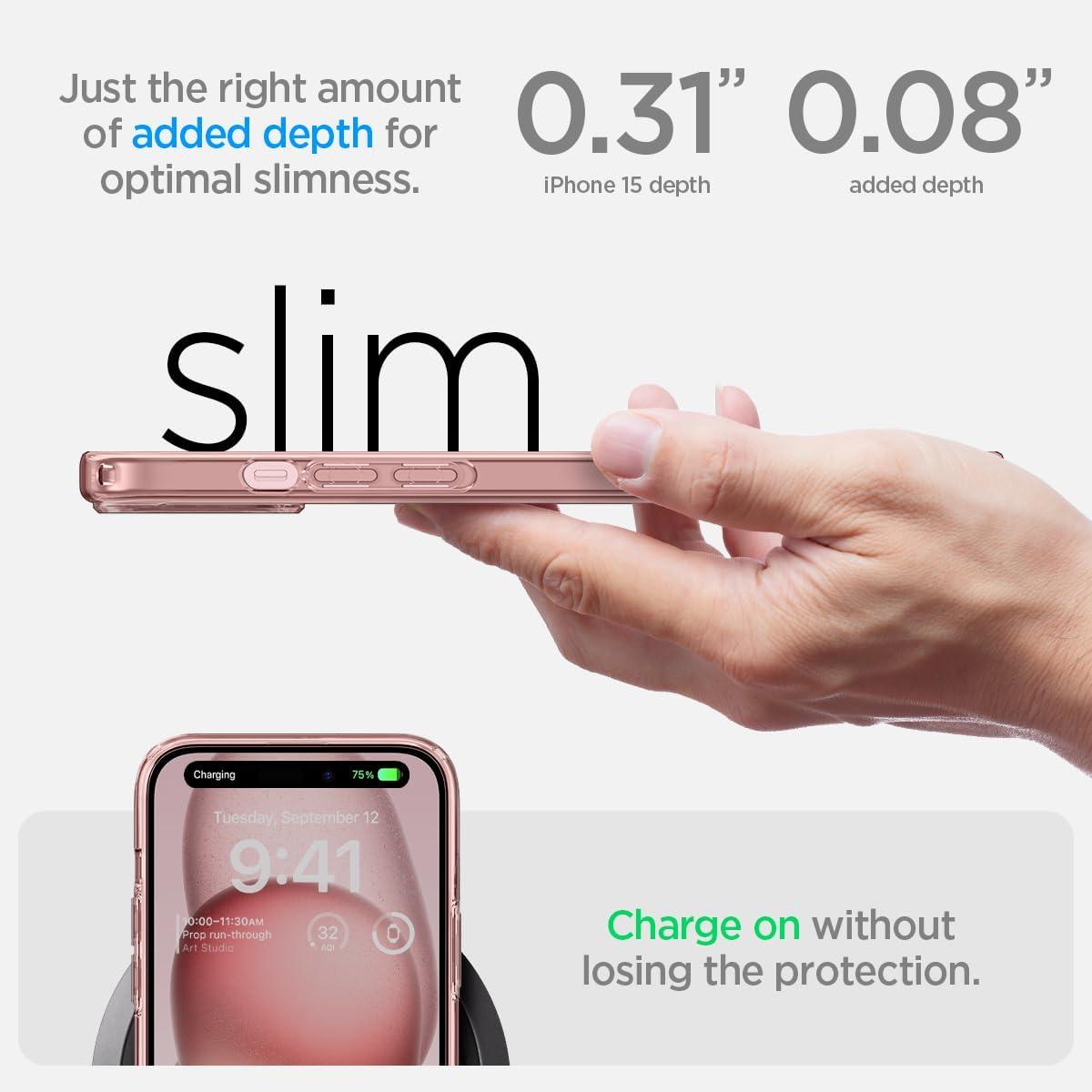 imageSpigen for iPhone 14 Case Ultra Hybrid No Magnet RingAntiYellowing Crystal ClearRose Crystal