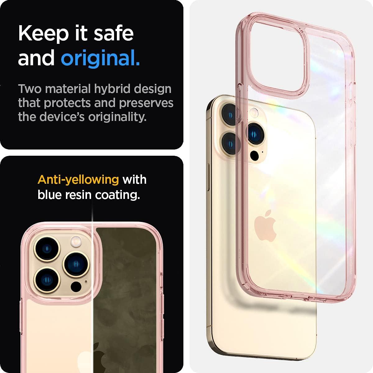 imageSpigen for iPhone 14 Case Ultra Hybrid No Magnet RingAntiYellowing Crystal ClearRose Crystal