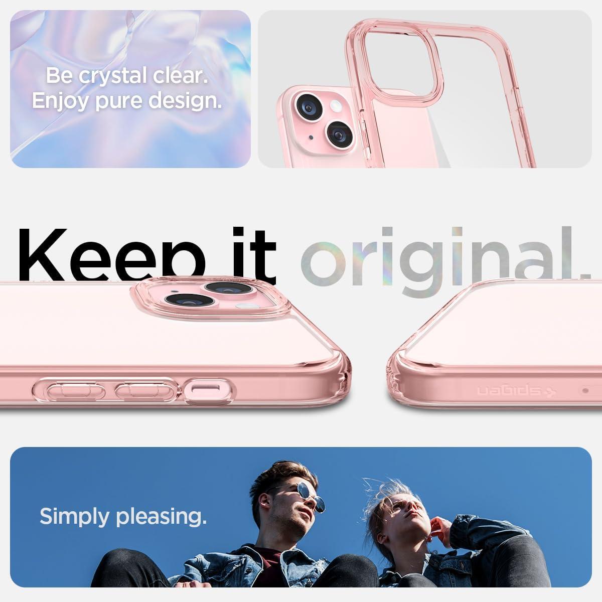 imageSpigen for iPhone 14 Case Ultra Hybrid No Magnet RingAntiYellowing Crystal ClearRose Crystal